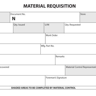 2070 Materials Requisition