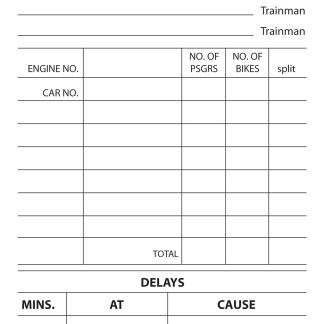 1440 MBTA Train Register/Job Briefing