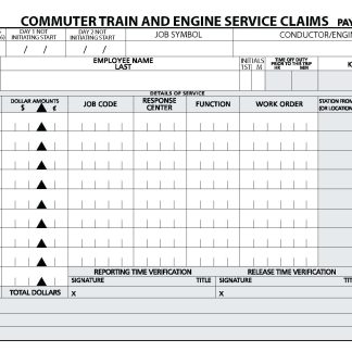2226C-T Commuter Train and Engine Service Claims