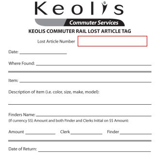 Lost Article Tag