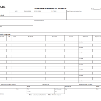 #28 Purchase/Material Requistion Form