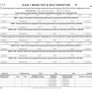 2959 MAP 1173 Class I Brake Test & Daily Inspection