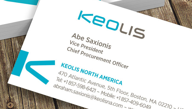 Keolis North America Custom Business Card preview